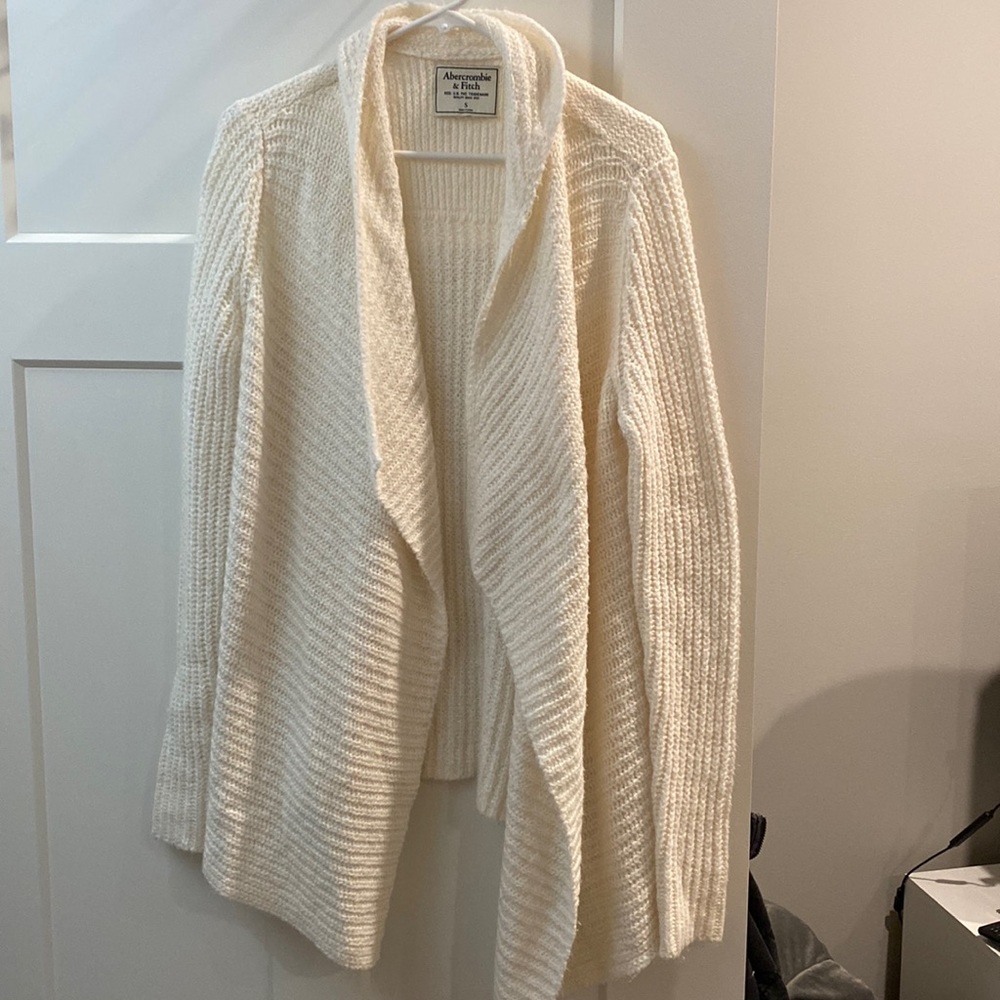 A&F White Cardigan